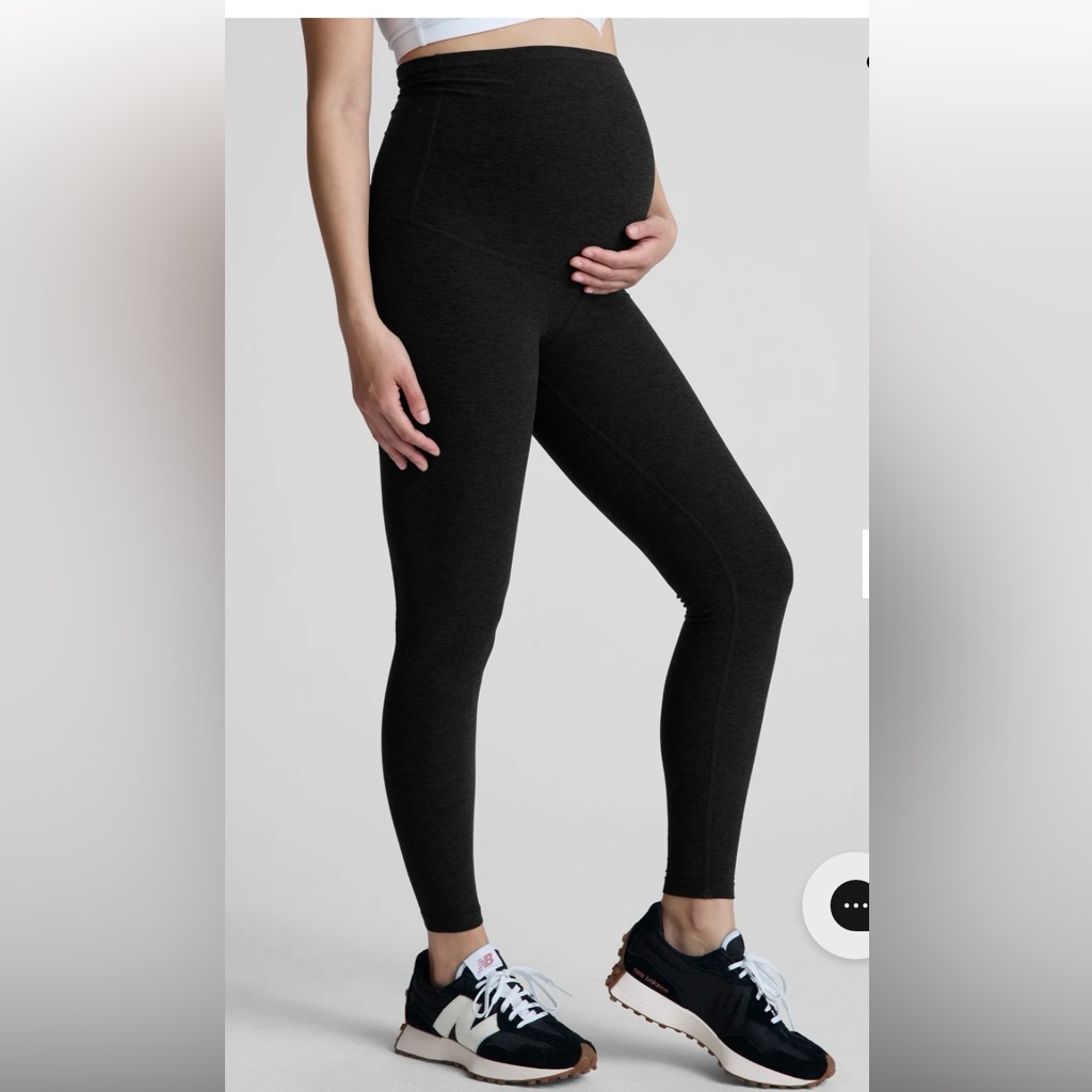 Beyond The Bump Spacedye Maternity Leggings In “Darkest Night”